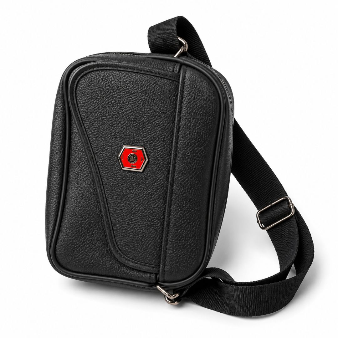 Pebbled Faux Leather Crossbody Messenger Bag